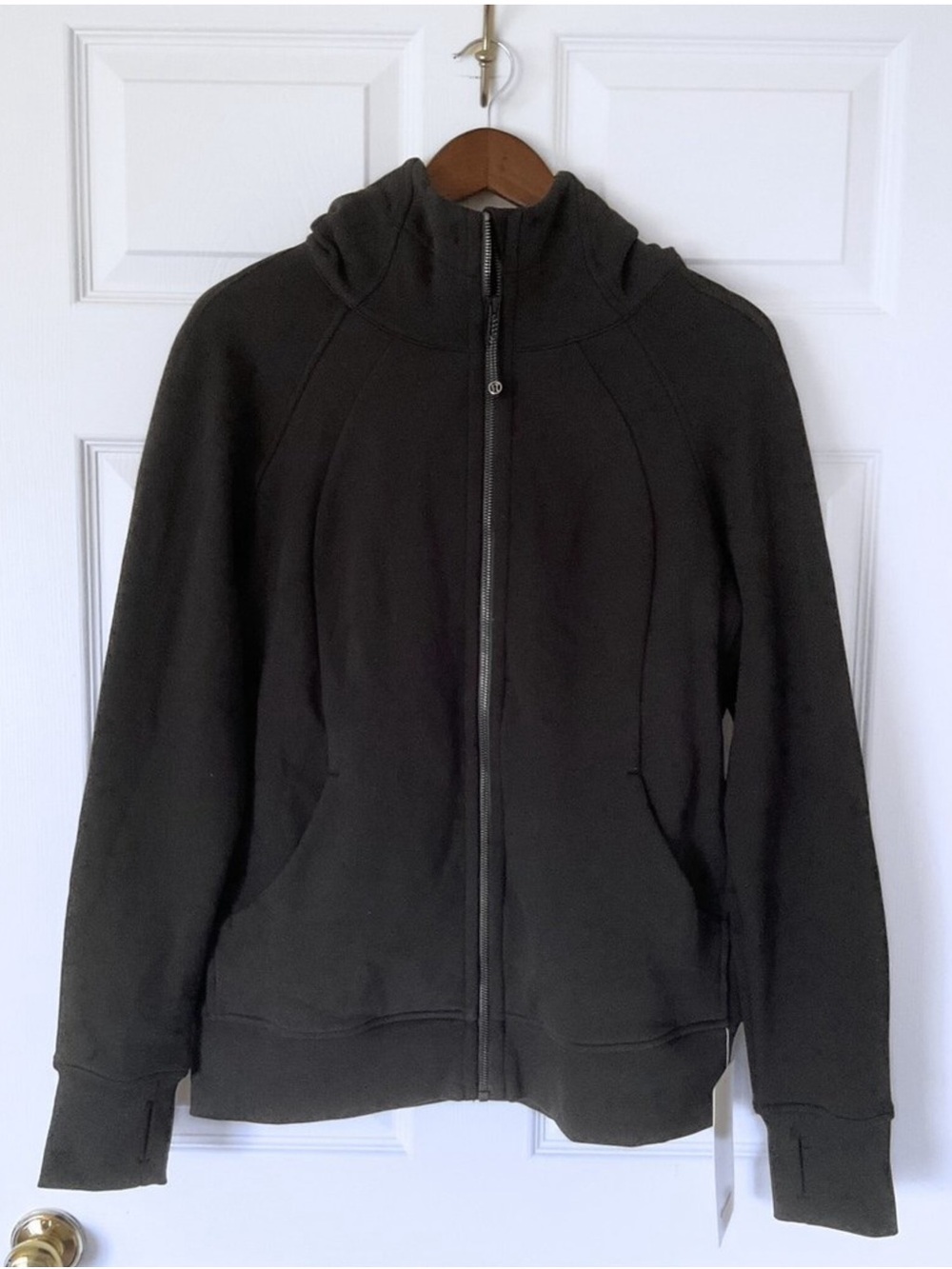 Lululemon Classic Scuba Full Zip Hoodie Black BLK Size 12 NWT